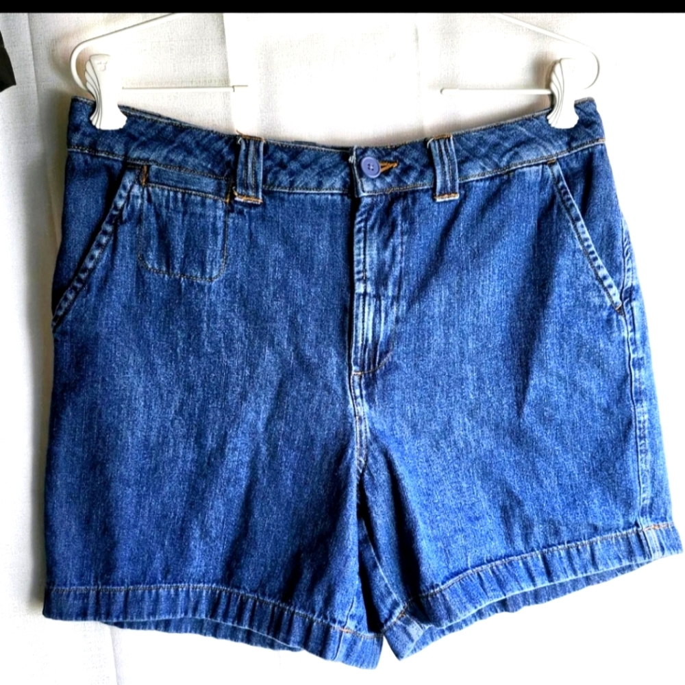 Vintage 90's Cherokee Jeans Blue  Denim  High Waist Shorts Sz 10 Small